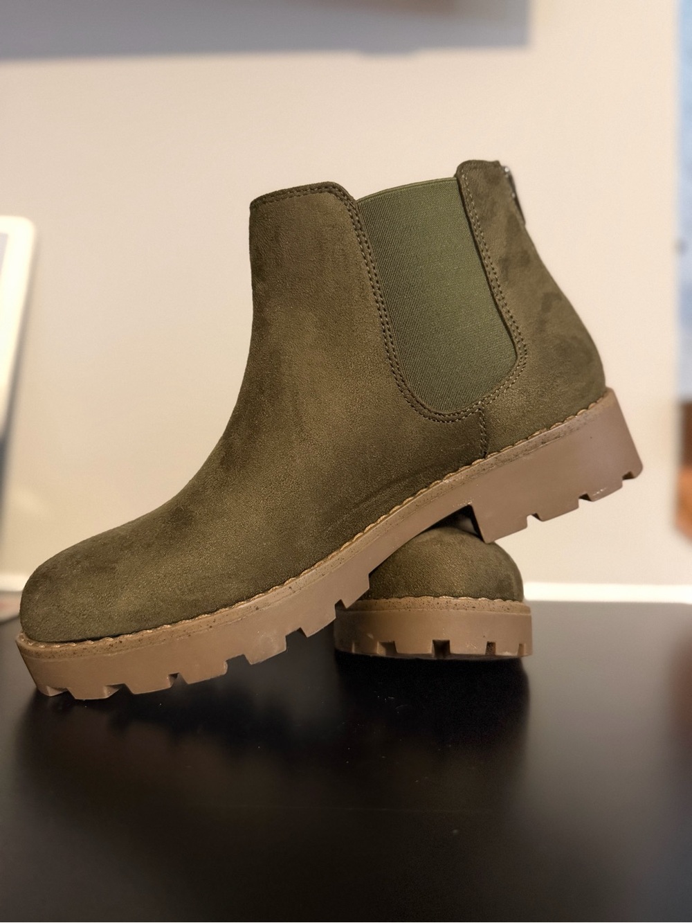 Esprit Olive Suede Chelsea Lug Booties - Women
